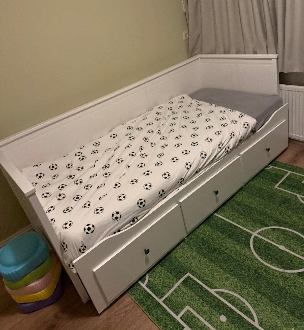 IKEA Hemnes bedbank met 3 lades - Wit, Ophalen, Gebruikt, Eenpersoons, Wit