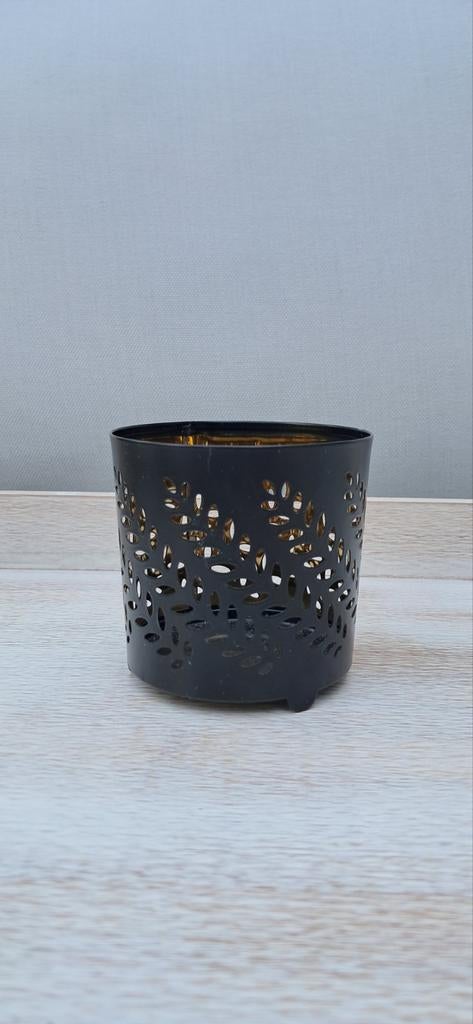 IKEA Skurar Kandelaar Zwart - Decoratieve Metalen Houder, Zwart, Ophalen of Verzenden, Zo goed als nieuw, Metaal