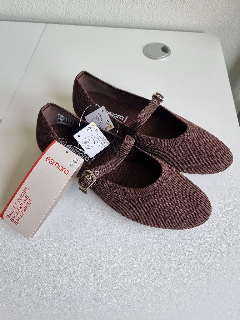 NIEUW: Dames Ballerina's, Bruin - Maat 39, Kleding | Dames, Bruin, Nieuw, Ballerina's, Ophalen of Verzenden
