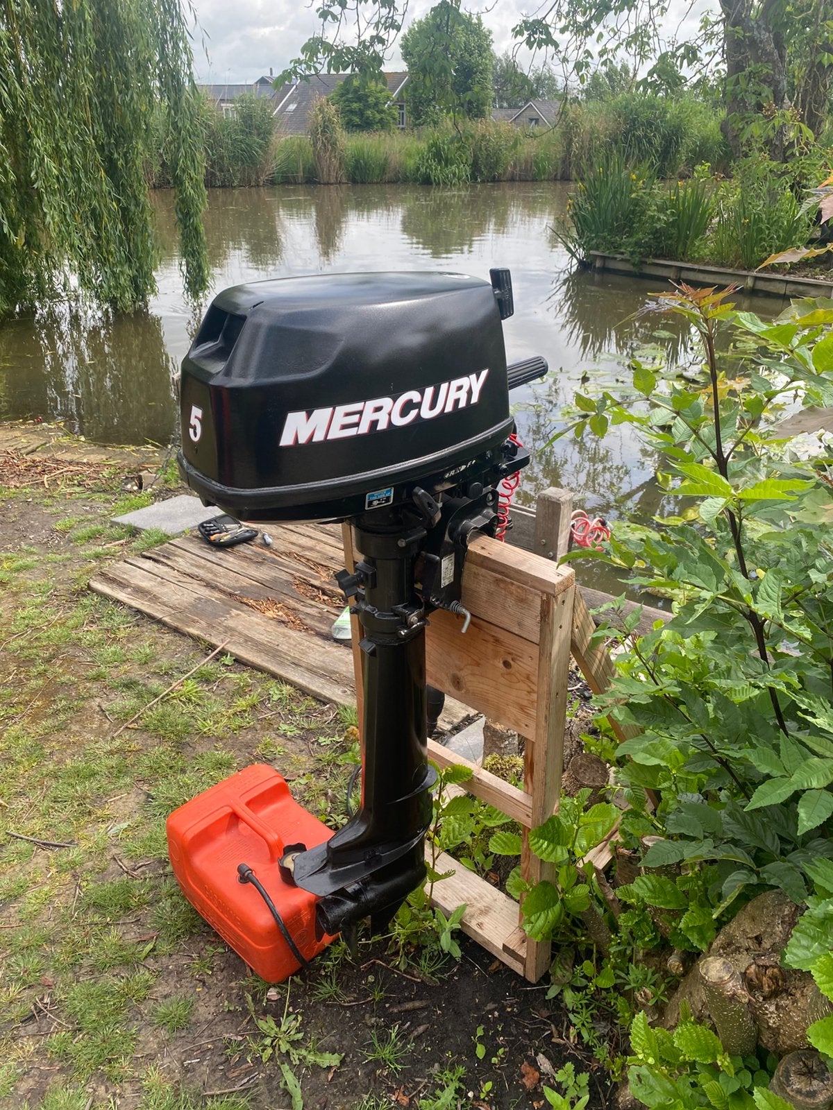 Mercury 5pk langstaart/kortstaart 4takt buitenboordmotor, Watersport en Boten, Vis- en Consoleboten, Ophalen, ., Zo goed als nieuw