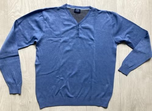 John Cabot Heren Trui  maat L met V-hals, Maat 52/54 (L), Blauw, Ophalen of Verzenden, Zo goed als nieuw