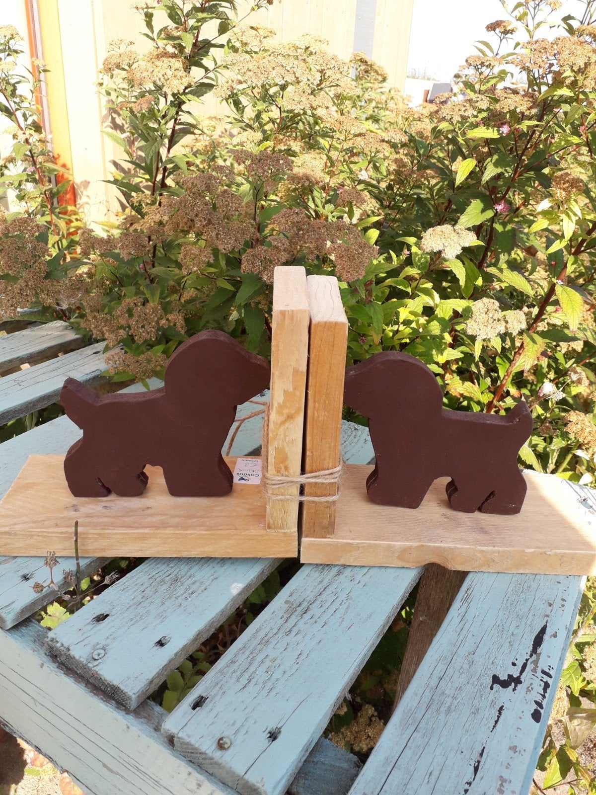 Leuke boekensteunen in de vorm van hondjes, Ophalen, Hout, Gebruikt, Landelijk
