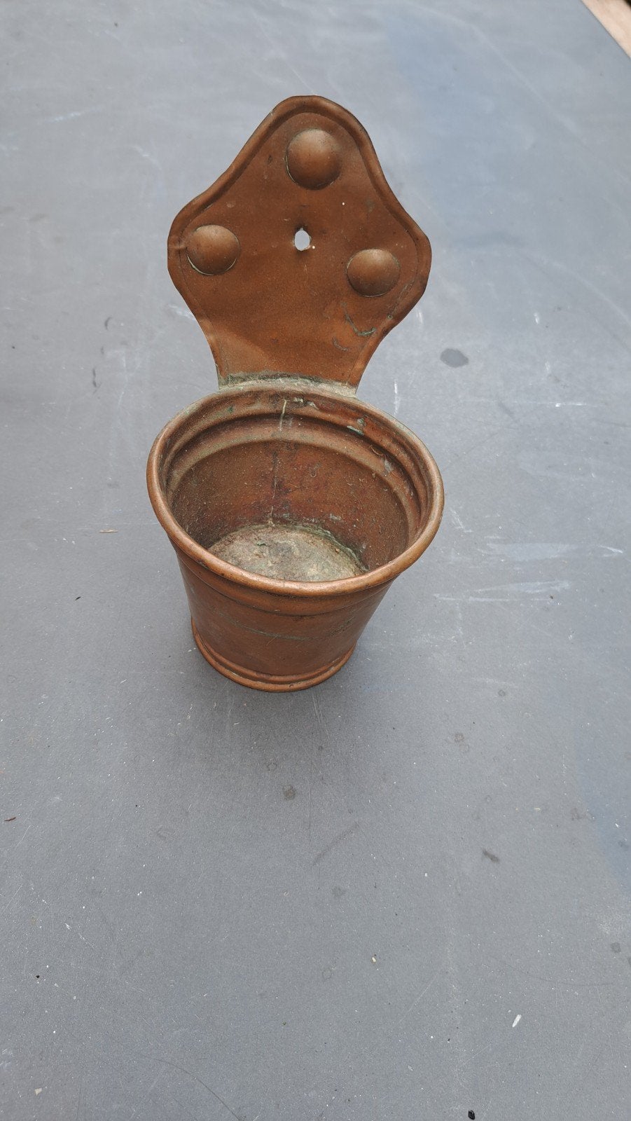 Antieke Koperen oud zeepbakje / Plantenbakje, Ophalen, Koper