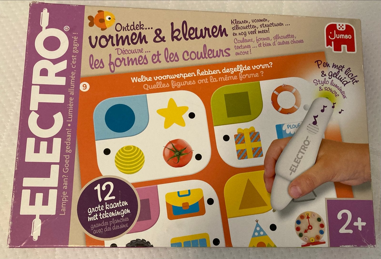 Jumbo Electro Vormen & Kleuren + Voertuigen boekje, Ophalen of Verzenden, Gebruikt, Elektronica, Met licht