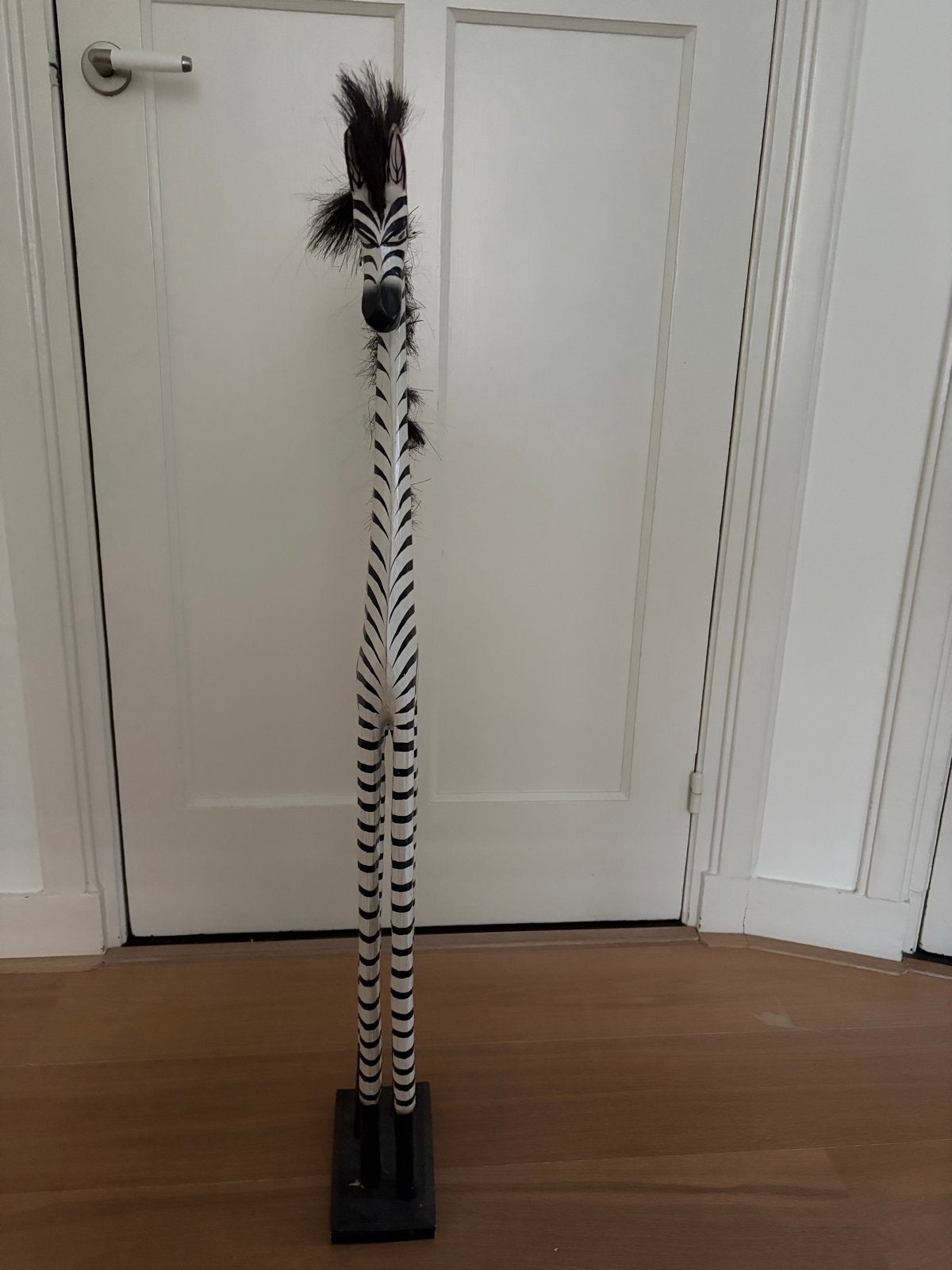 Decoratieve Zebra Beeld - Hout - Zwart/Wit, Ophalen, Hout, Zwart, Overige stijlen