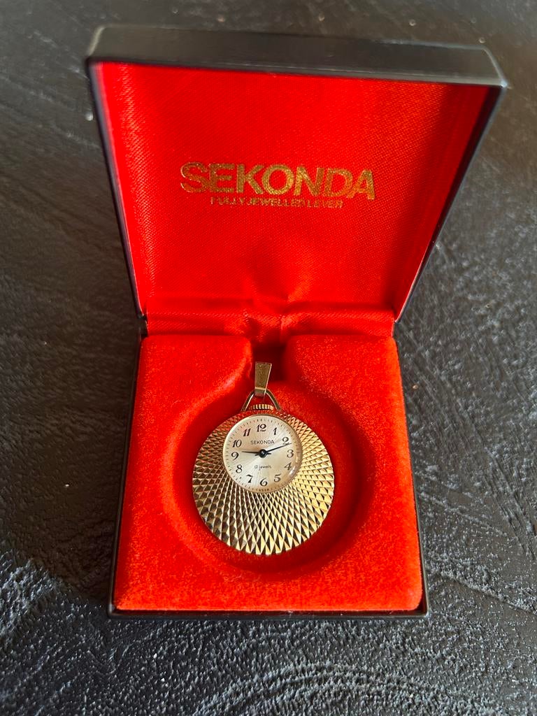 Sekonda dames zakhorloge, Sieraden, Tassen en Uiterlijk, Horloges | Dames, Gebruikt, Zakhorloge, Overige merken, Overige materialen