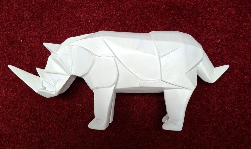 Beeld neushoorn wit, Ophalen, Wit, Overige materialen