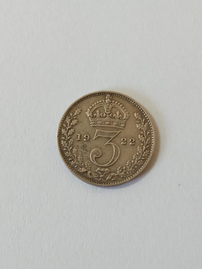 Verenigd Koninkrijk 3 pence 1922., Ophalen of Verzenden, Overige landen, Losse munt