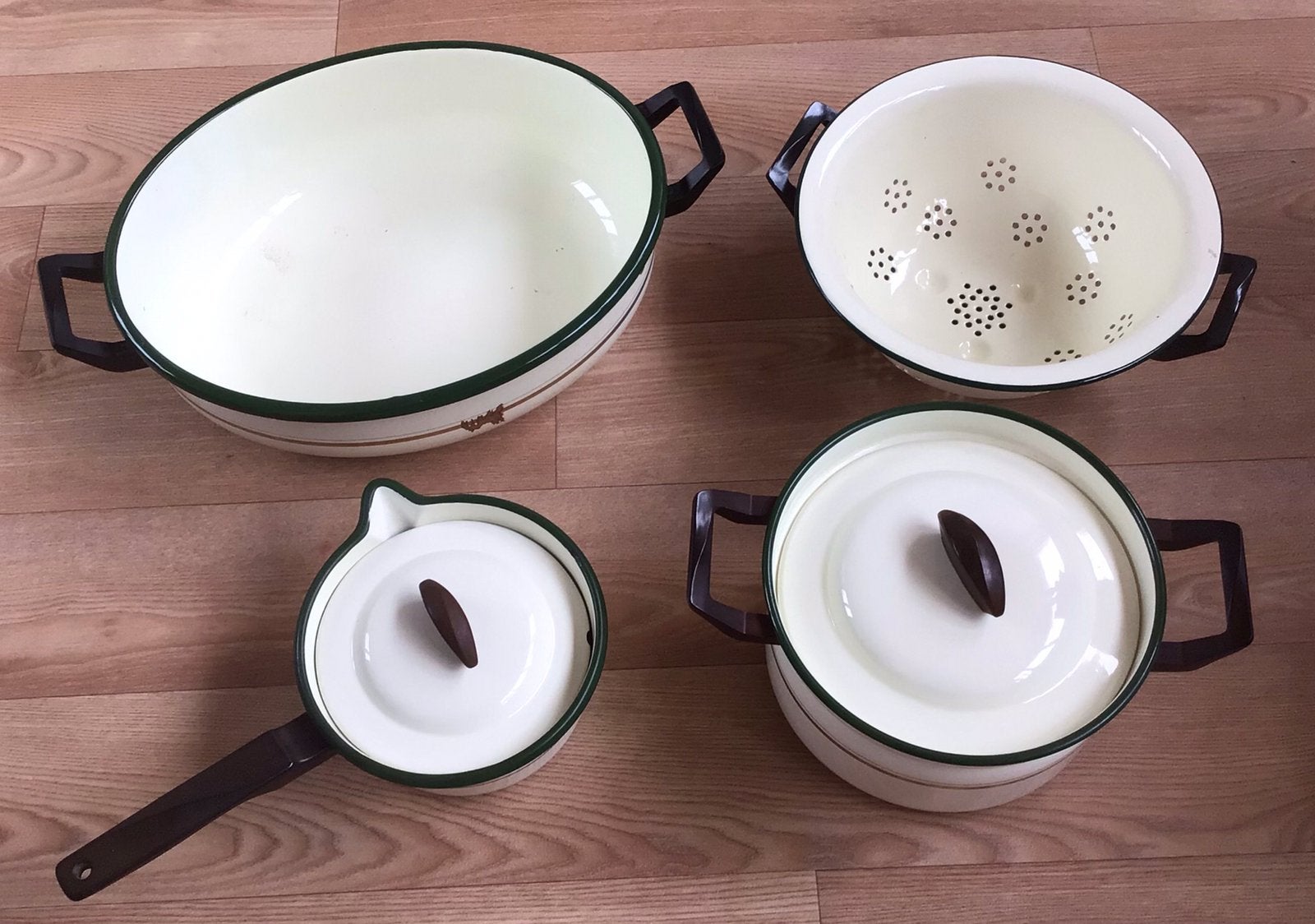 Vintage pannenset, Antiek en Kunst, Ophalen