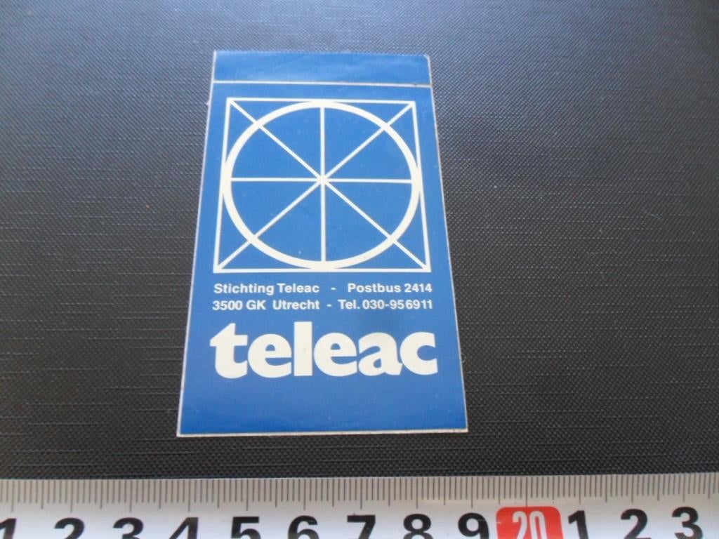 sticker Utrecht stichting TELEAC  Blauw *, Ophalen, Zo goed als nieuw