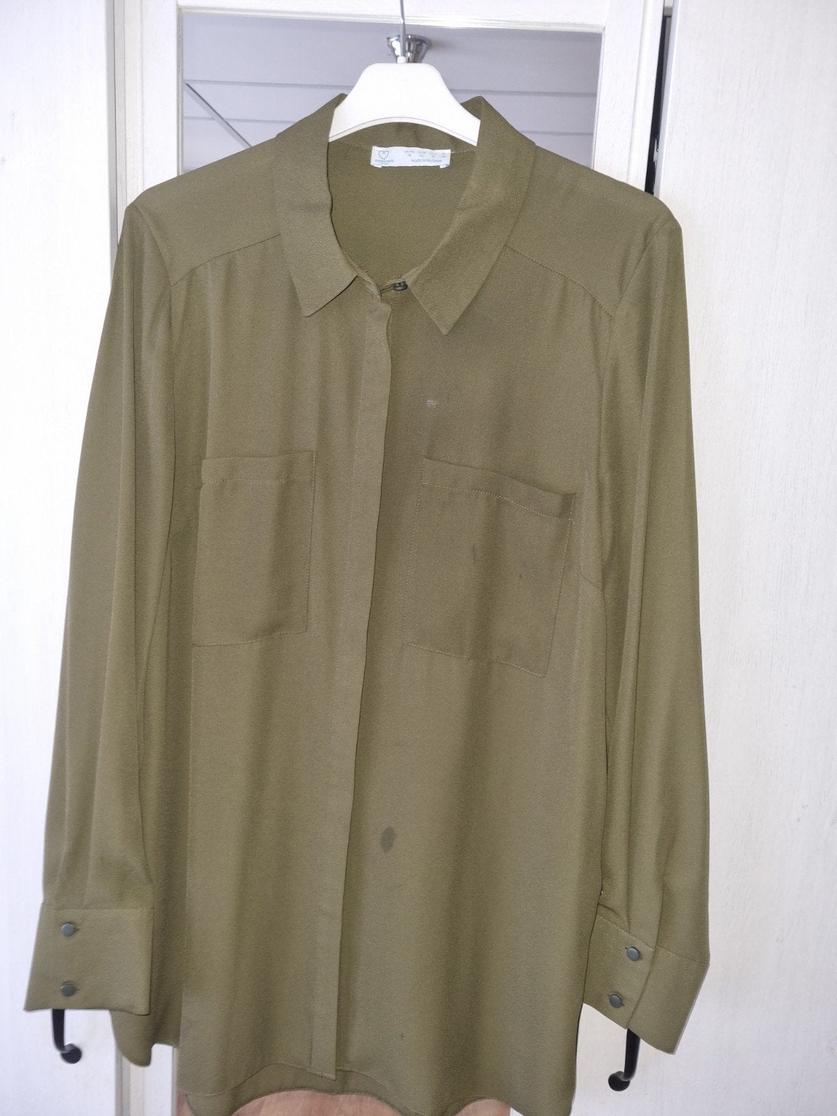Primark Groene Blouse Maat 42 (L) met Zakken, Kleding | Dames, Blouses en Tunieken, Primark, Maat 42/44 (L), Nieuw, Ophalen of Verzenden