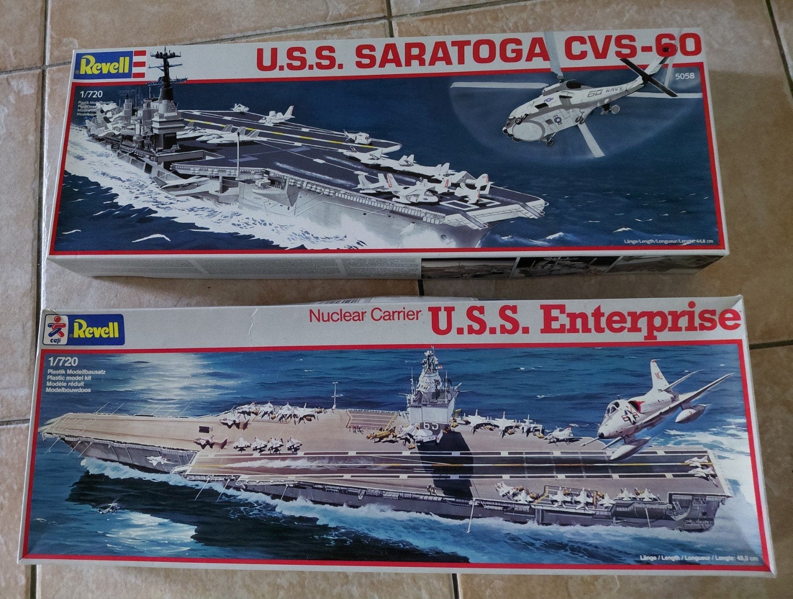 Revell USS Saratoga & USS Enterprise modelbouw kits, Ophalen of Verzenden, Nieuw, 1:50 tot 1:200, Revell