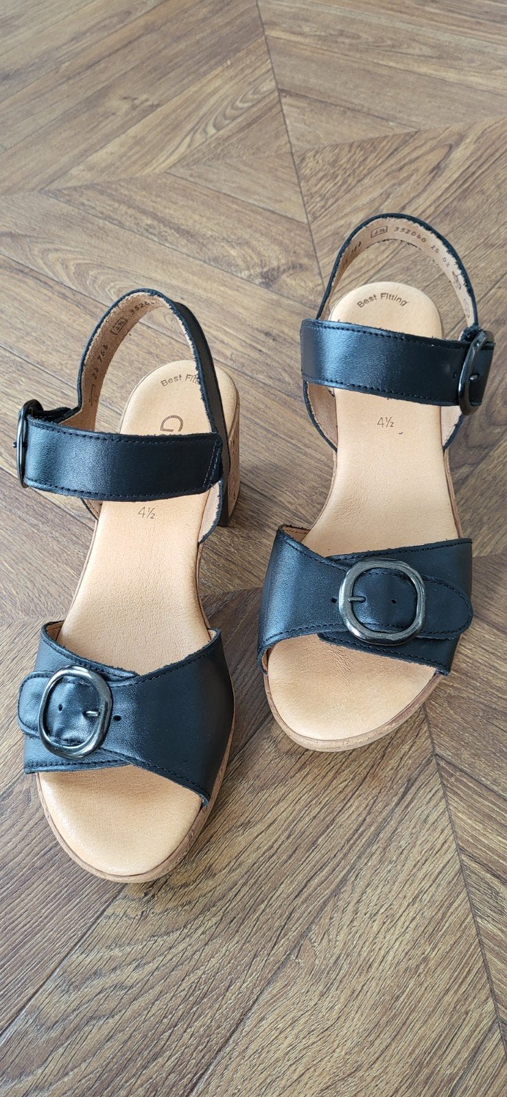 LEREN NIEUWE SANDALEN VAN GABOR, mt 37,5, Kleding | Dames, Schoenen, Zwart, Gabor, Nieuw, Sandalen of Muiltjes