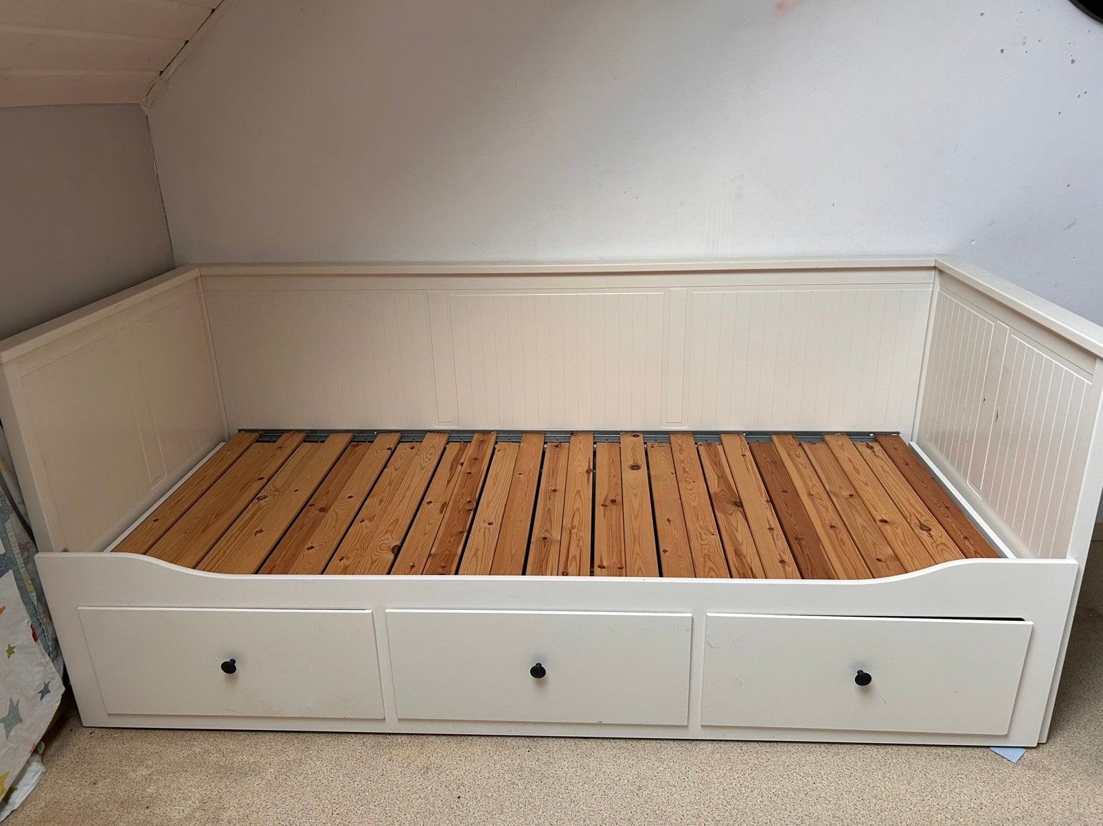 Ikea hemnes bed, Huis en Inrichting, Ophalen, Gebruikt, Eenpersoons, Wit
