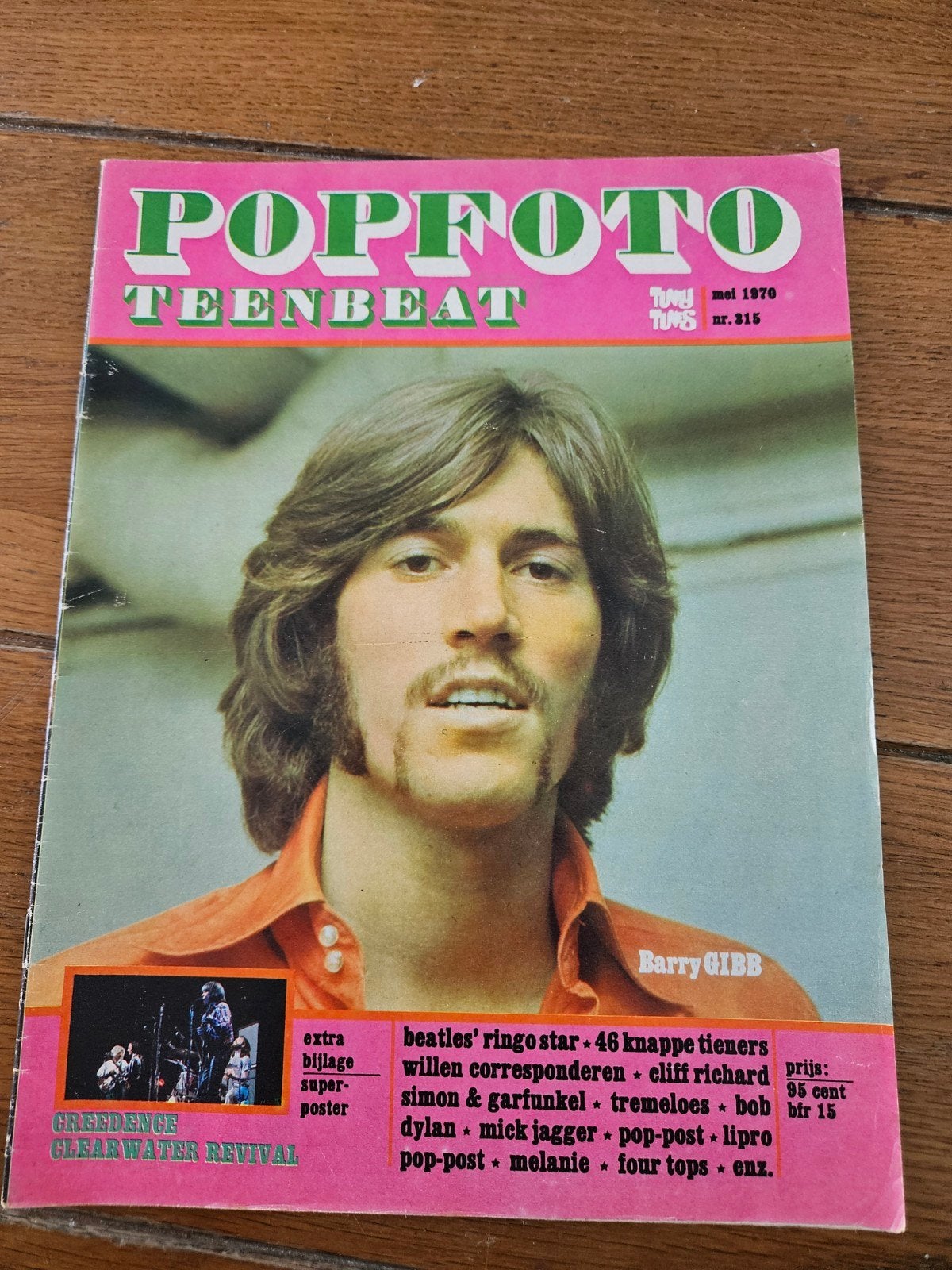Popfoto Teenbeat Tijdschrift Mei 1970 - Barry Gibb Cover, Ophalen of Verzenden, Gelezen, Muziek, Film of Tv