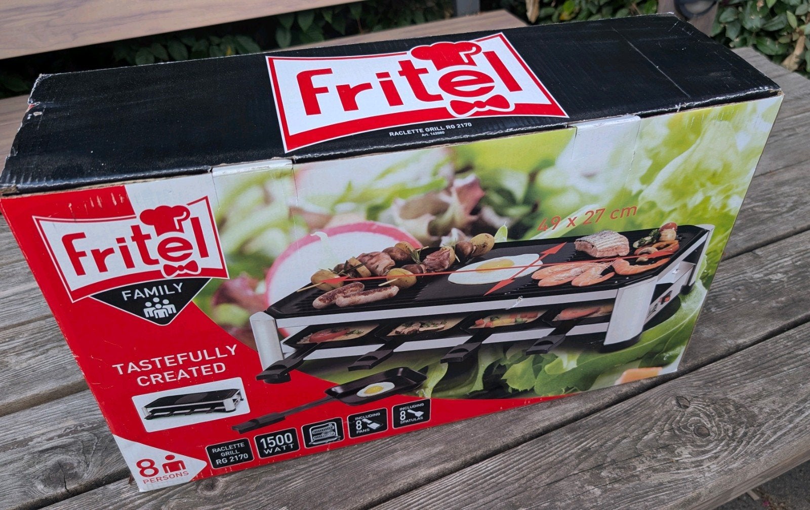 Fritel Raclette Grill RG2170 1500W, Ophalen of Verzenden, Gebruikt, 8 personen of meer