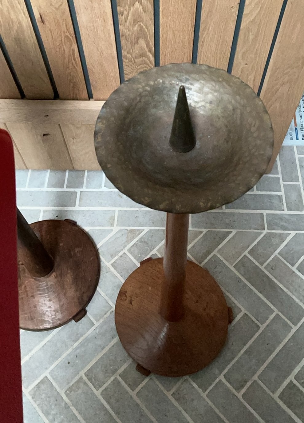 Grote kaarsenstandaard, Ophalen of Verzenden, Koper of Brons