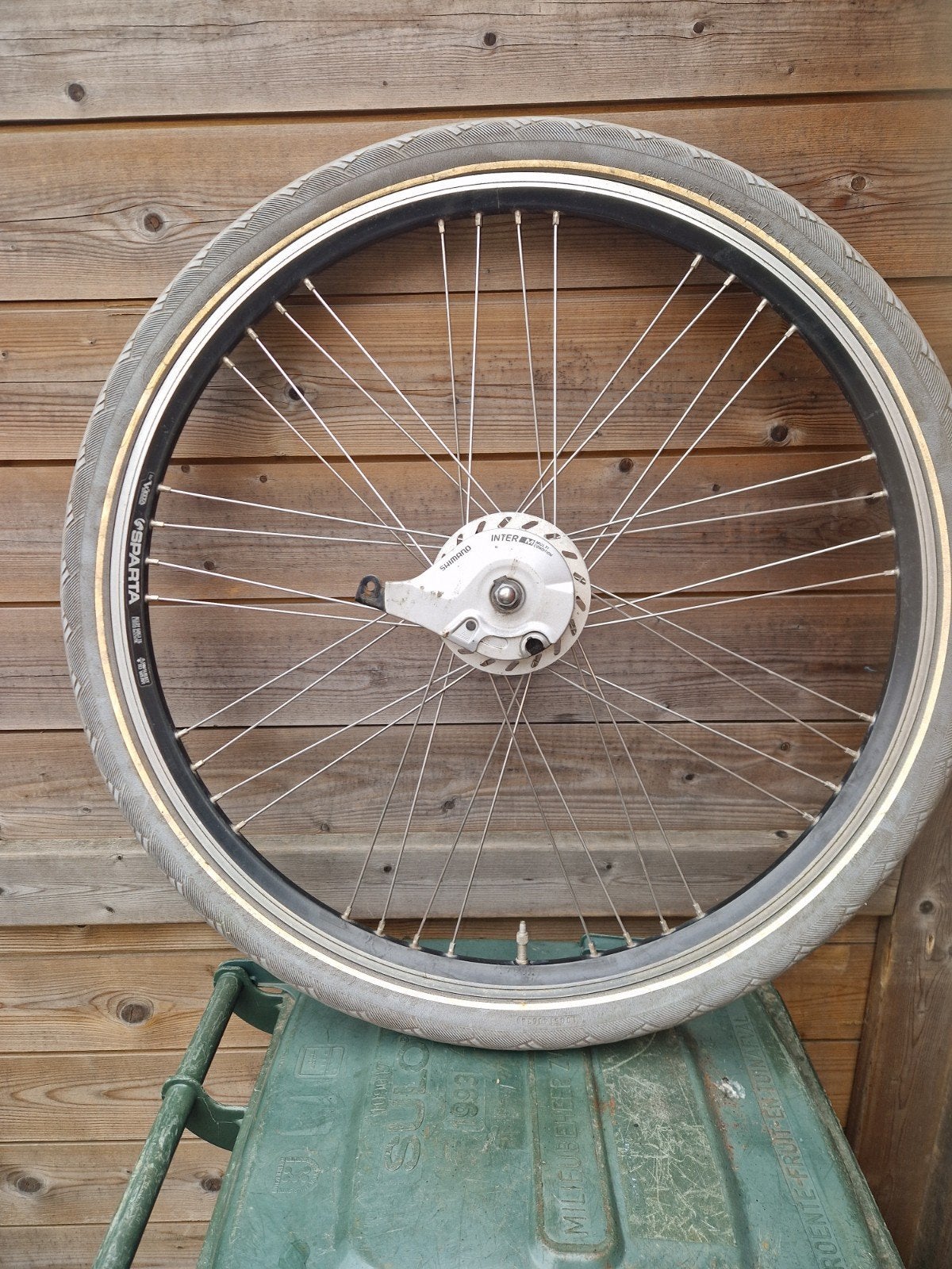 Achterwiel shimano 7v, Ophalen