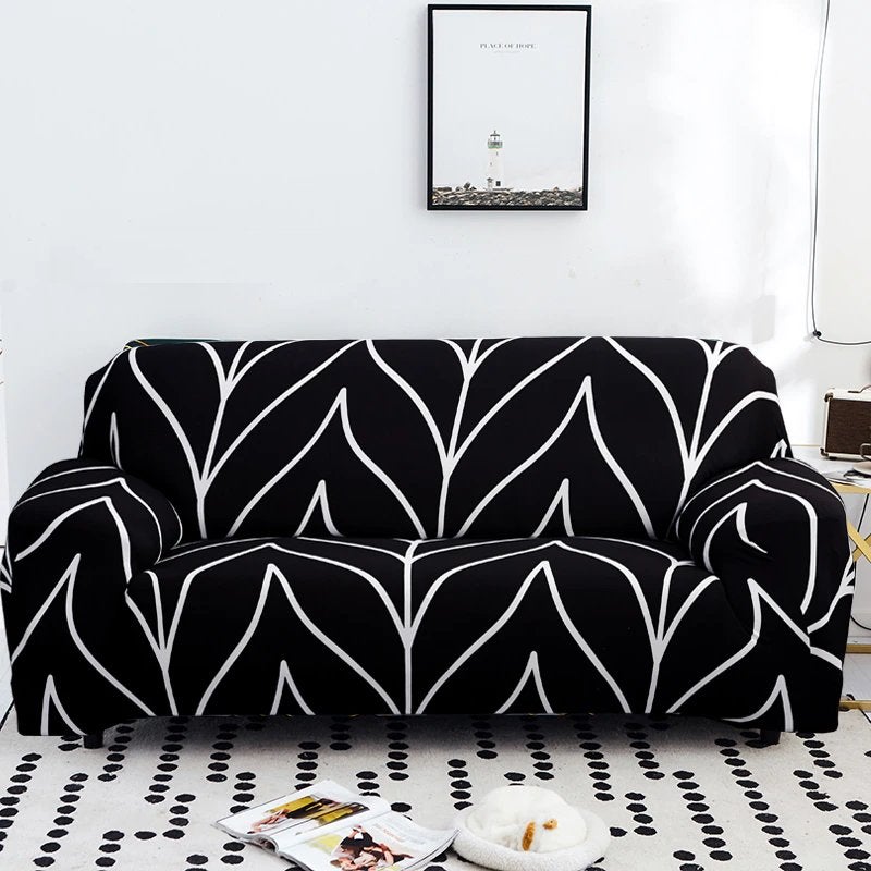 Zwarte witte bank hoes sofa cover bescherming hoezen, Huis en Inrichting, Stoffering | Tapijten en Kleden, Verzenden, 50 tot 100 cm