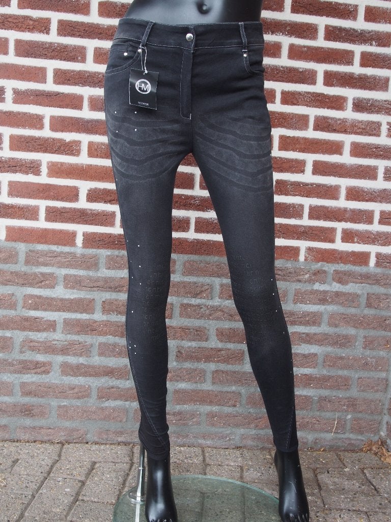 Montar Kamil Black Denim Back Pockets Maat 32, XS, Nieuw, Grijs, Met stretch