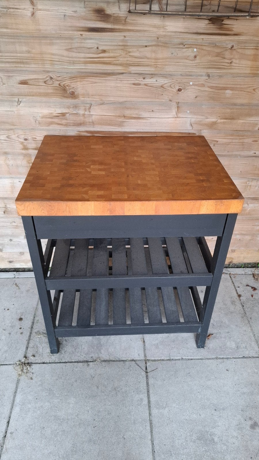 IKEA Keukentrolley met massief houten blad, Huis en Inrichting, Ophalen, Hout, IKEA, Keukentrolley