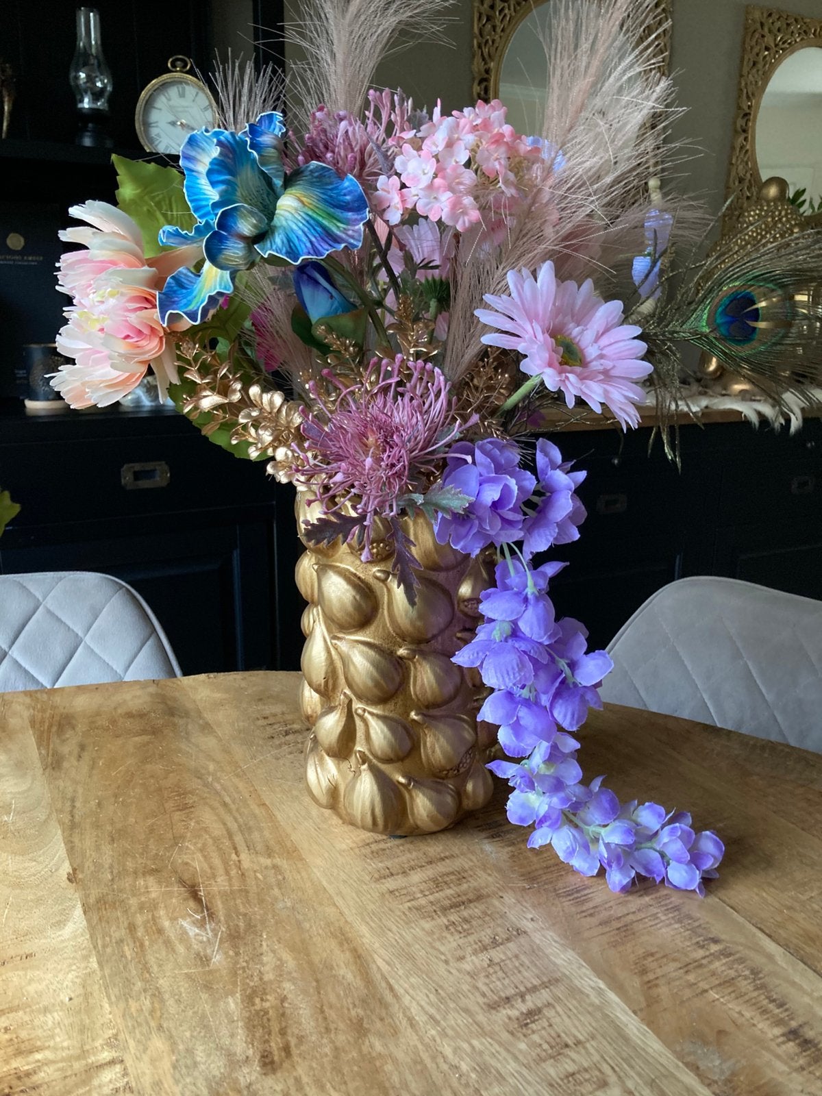 Set Compleet Zijden bloemen Pearl, Ophalen of Verzenden, Nieuw, Bloemstuk