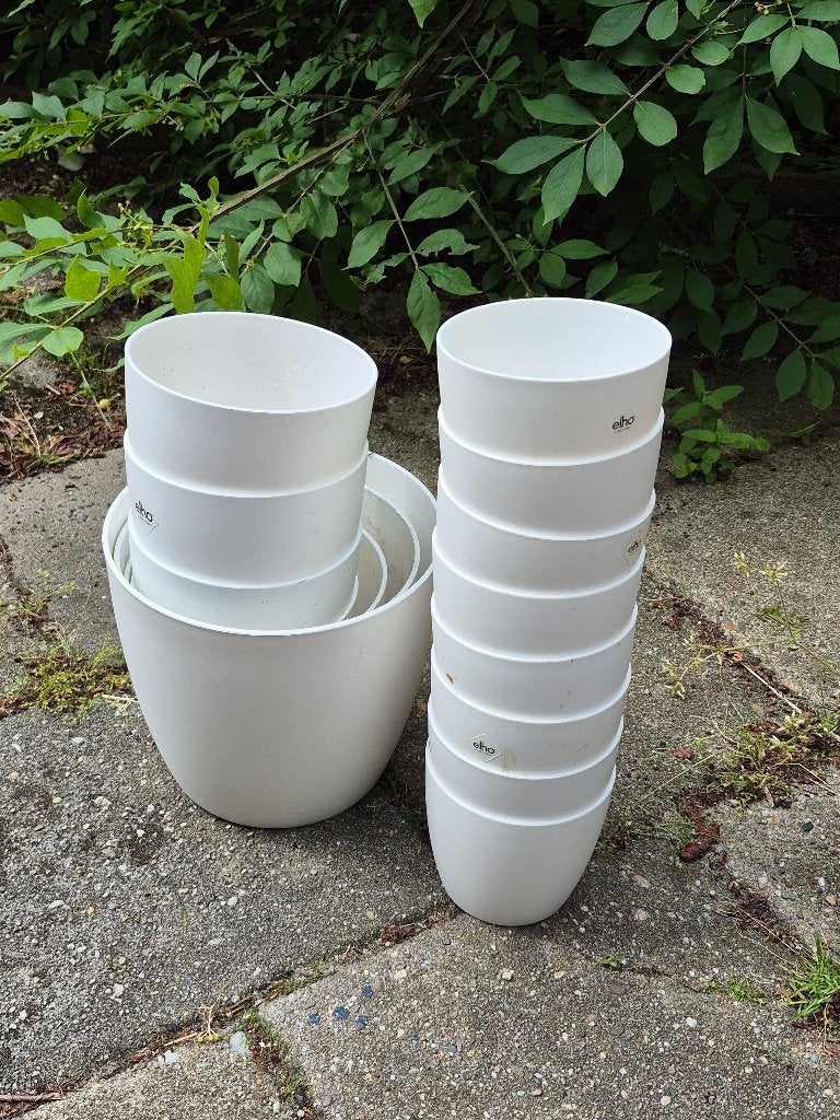 plastic bloempotten, Tuin en Terras, Bloempotten, Kunststof, Rond, Binnen, Ophalen of Verzenden
