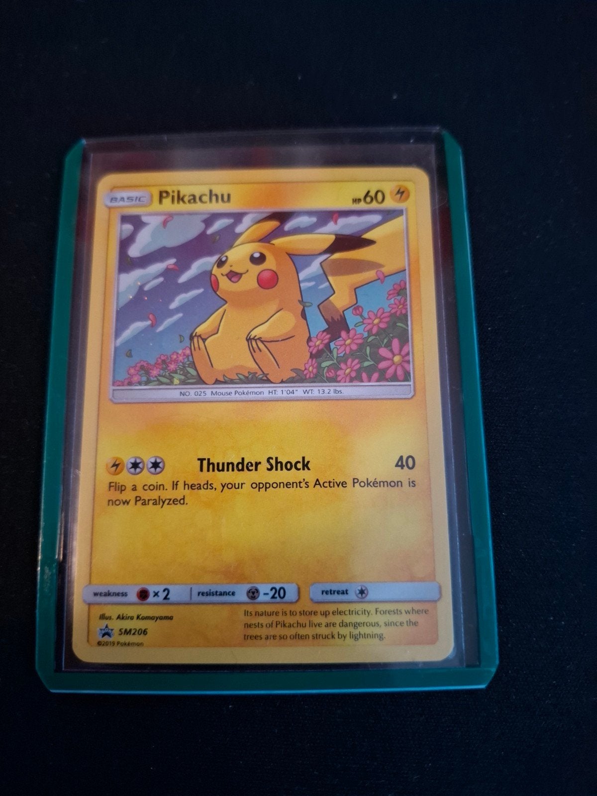 Pikachu Pokémon kaart SM206 - Zo goed als nieuw, Ophalen, Zo goed als nieuw, Losse kaart, Foil