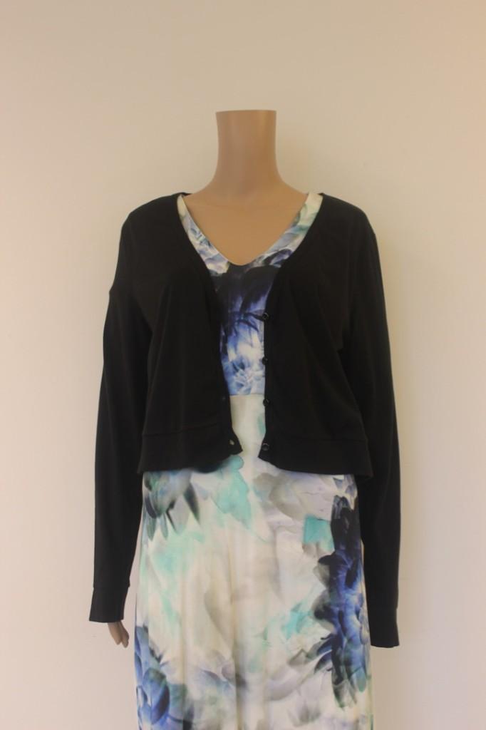 Zwarte bolero van Rozu in maat 46, Kleding | Dames, ., Zwart, Maat 46/48 (XL) of groter, Ophalen of Verzenden