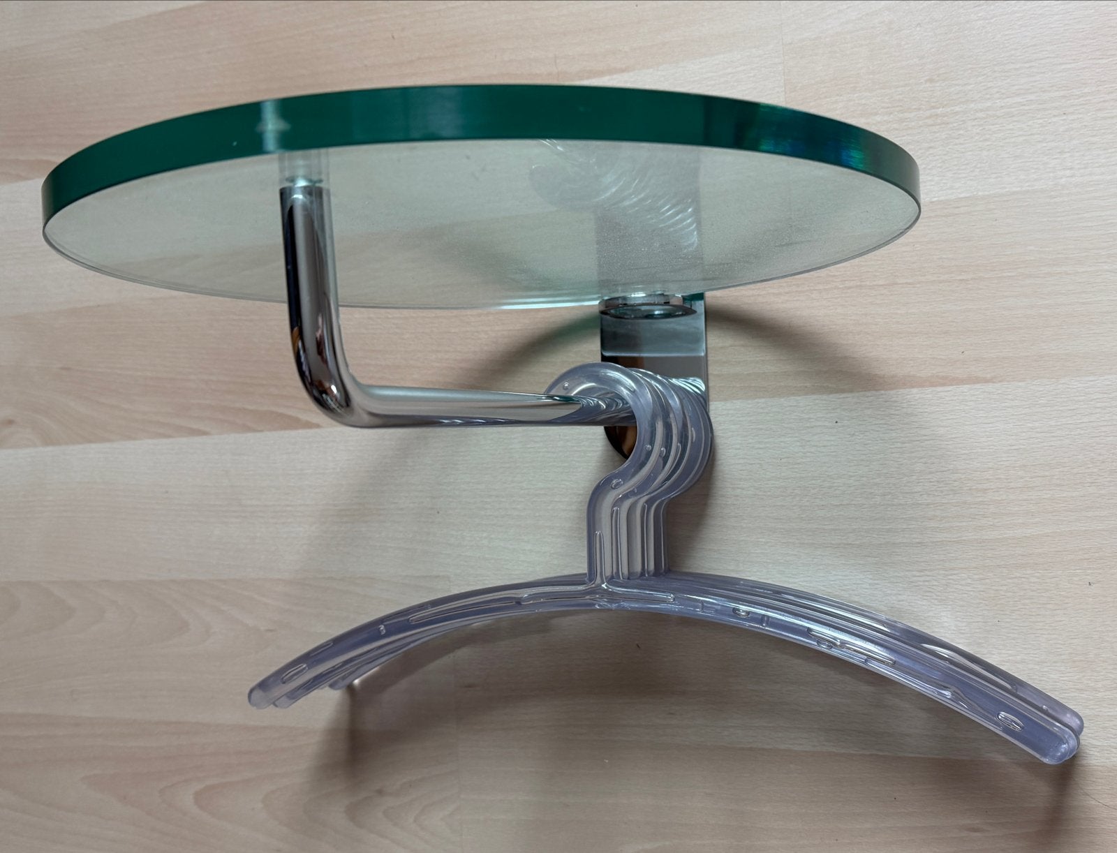 Schönbach glazen kapstok met 6 transparante hangers, Wandkapstok, Schönbach, Ophalen of Verzenden, Minder dan 100 cm