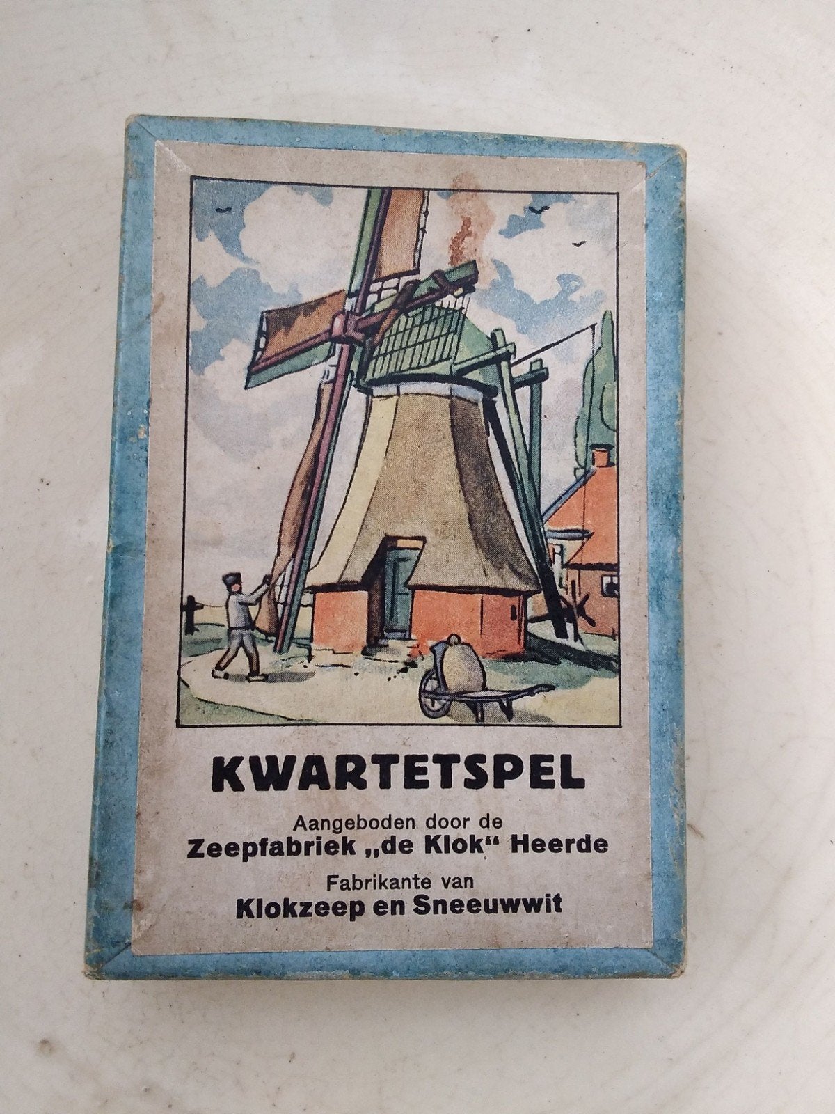 Oud compleet kwartetspel van Zeepfabriek "de Klok" Heerde, Ophalen of Verzenden, Gebruikt