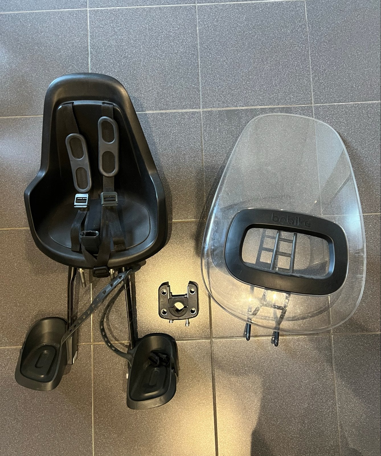 Bobike fietsstoeltje voor met windscherm, Ophalen, Voorzitje, 0 t/m 13 kg, Gebruikt