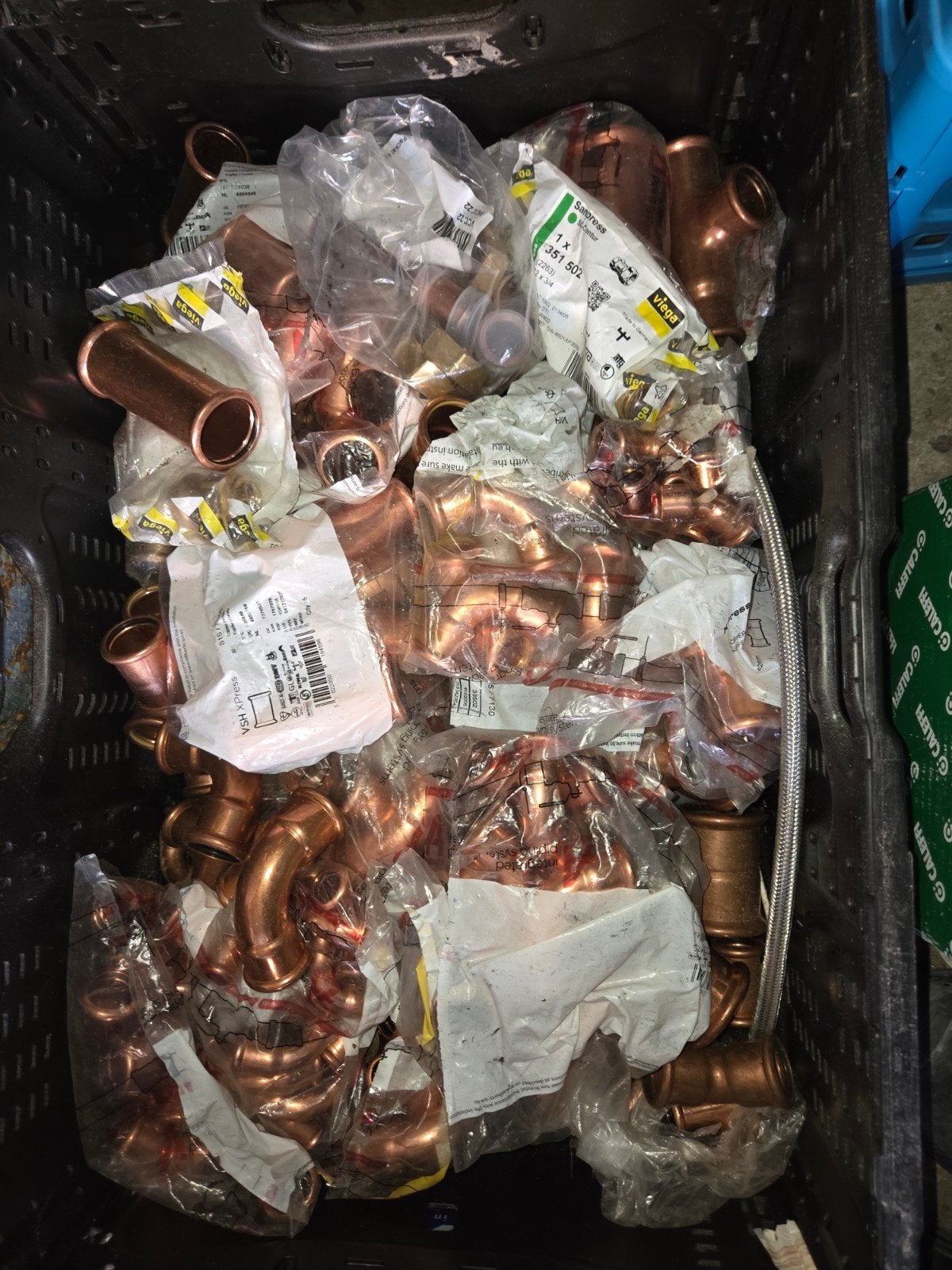 Grote partij Mapress koppelingen - koper, Ophalen, Overige typen, Nieuw, 20 tot 40 mm