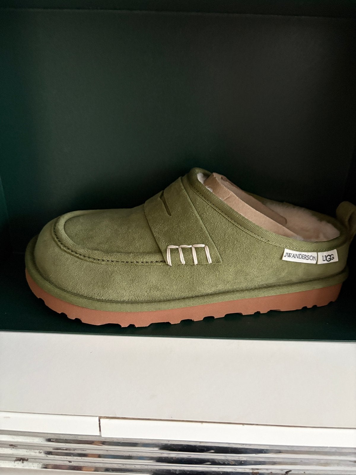 UGG x JW Anderson loafers 40,5, Verzenden, Zo goed als nieuw, Groen, Instappers