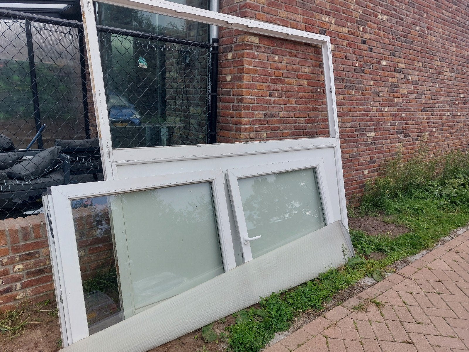 zijkant veranda met spie, Ophalen, Hout, 225 cm of meer, Schuifpui
