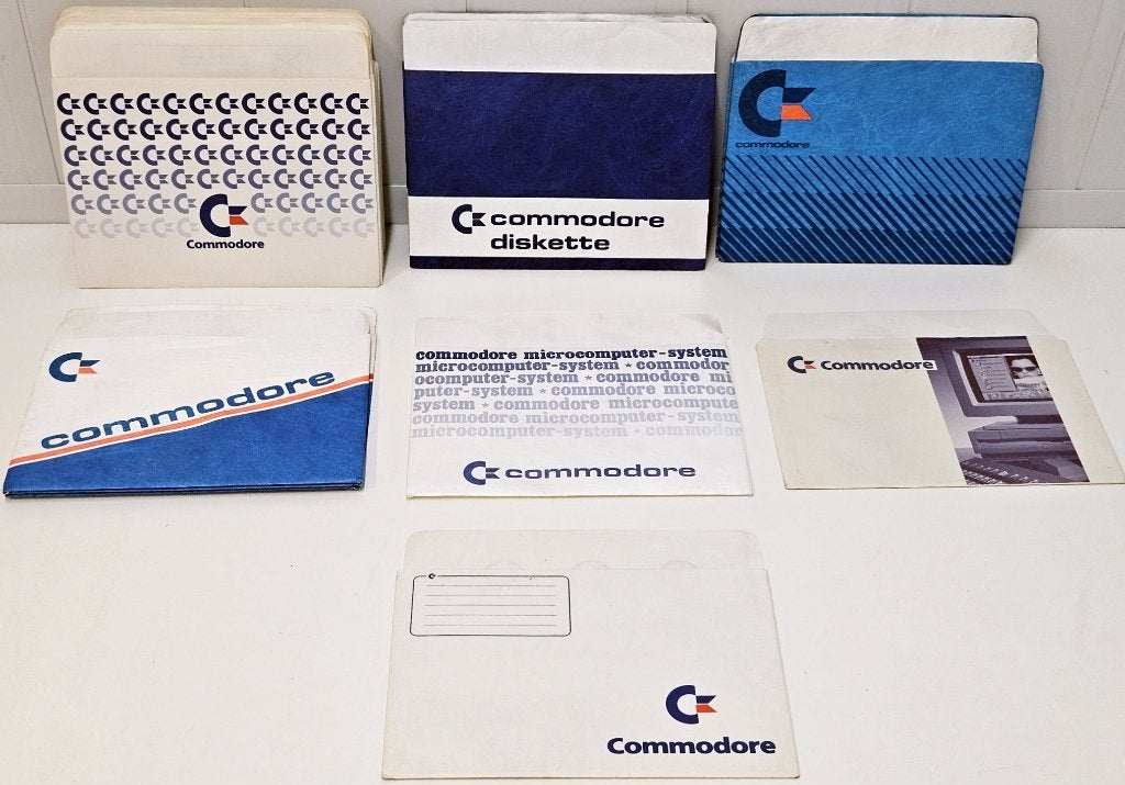 Vintage Commodore diskette hoesjes 5.25" - set van 28, Computers en Software, Vintage Computers, Ophalen of Verzenden