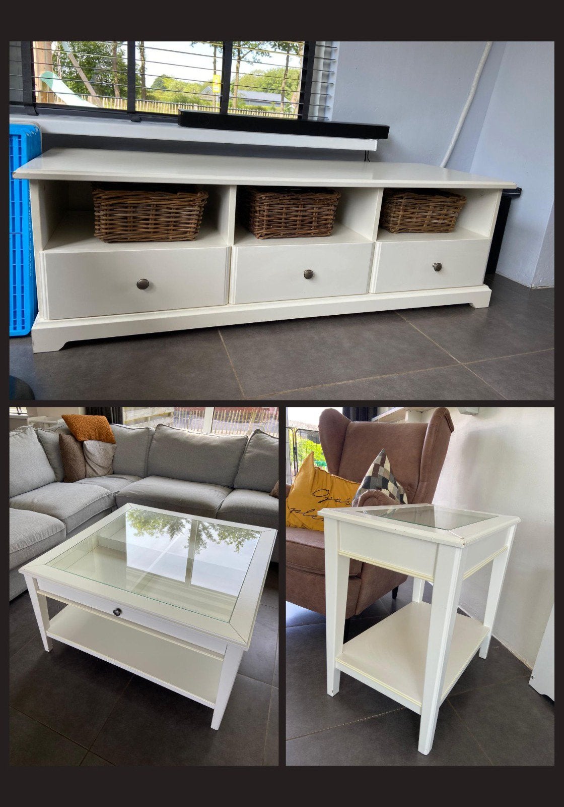 IKEA Salontafel, bijzettafel en tv meubel model Liatorp, Ophalen