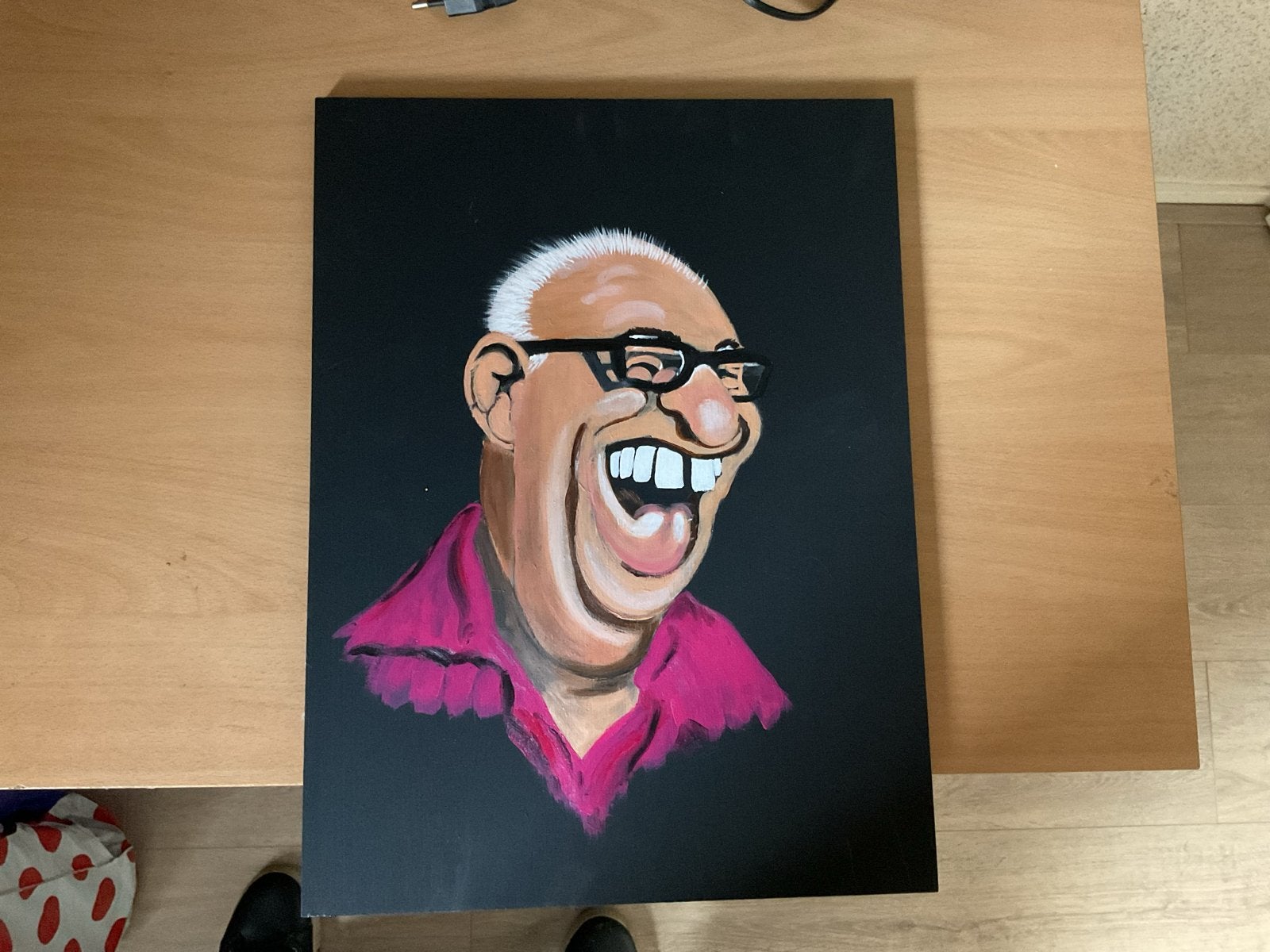 Rene Van der Gijp, Acrylverf, Hout, Handgeschilderd, Ophalen of Verzenden