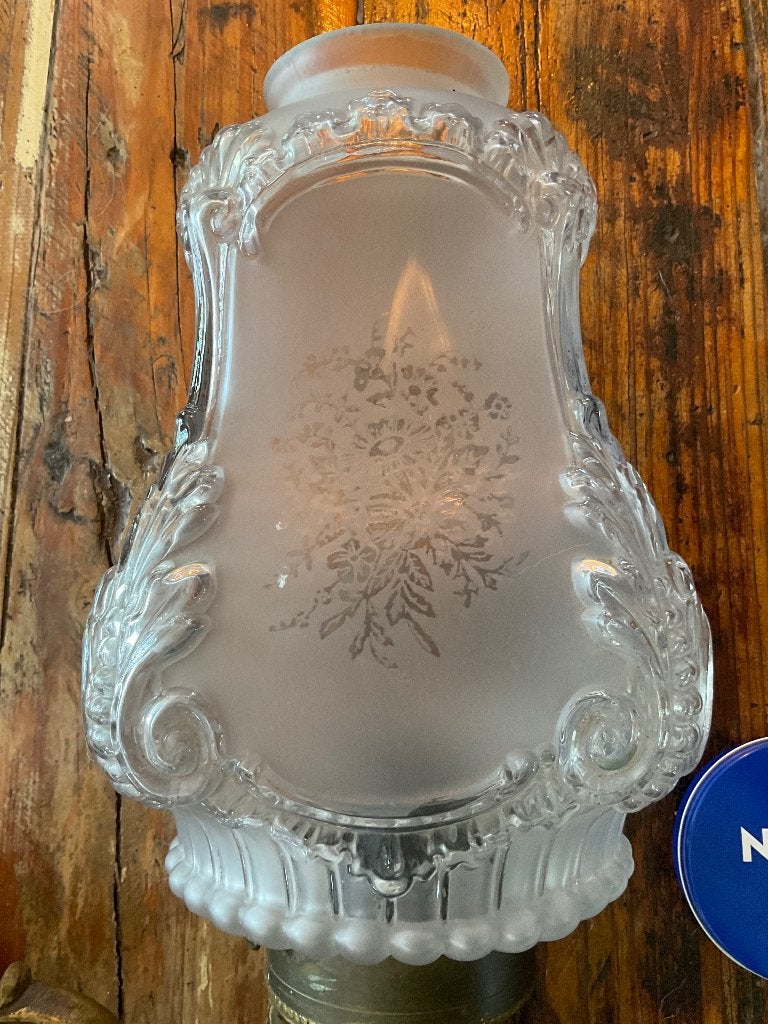 Prachtige oude koetslamp, stallamp, glazen kap, wandlamp, Ophalen