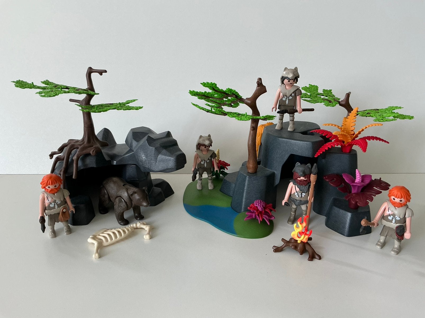 Playmobil prehistorie holbewoners met beer, Ophalen of Verzenden, Gebruikt, Losse onderdelen