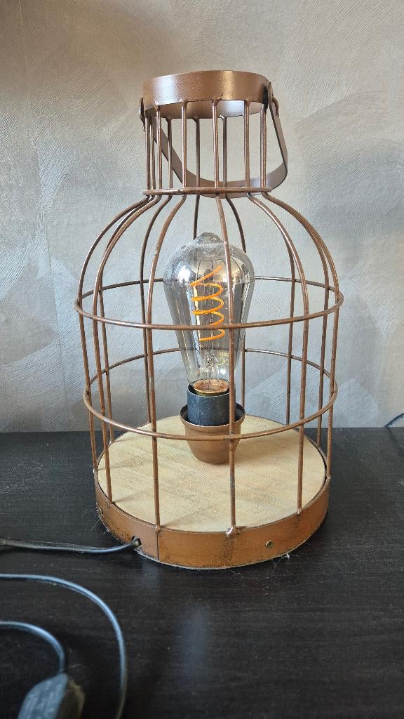 Tafellamp industrieel, Huis en Inrichting, Lampen | Tafellampen, Ophalen, Gebruikt, Industrieel, Minder dan 50 cm