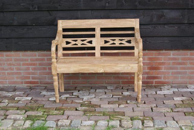 Teak stationsbank / teak tuinbank 100 cm, Tuin en Terras, Tuinbanken, Verzenden, Nieuw, Teakhout