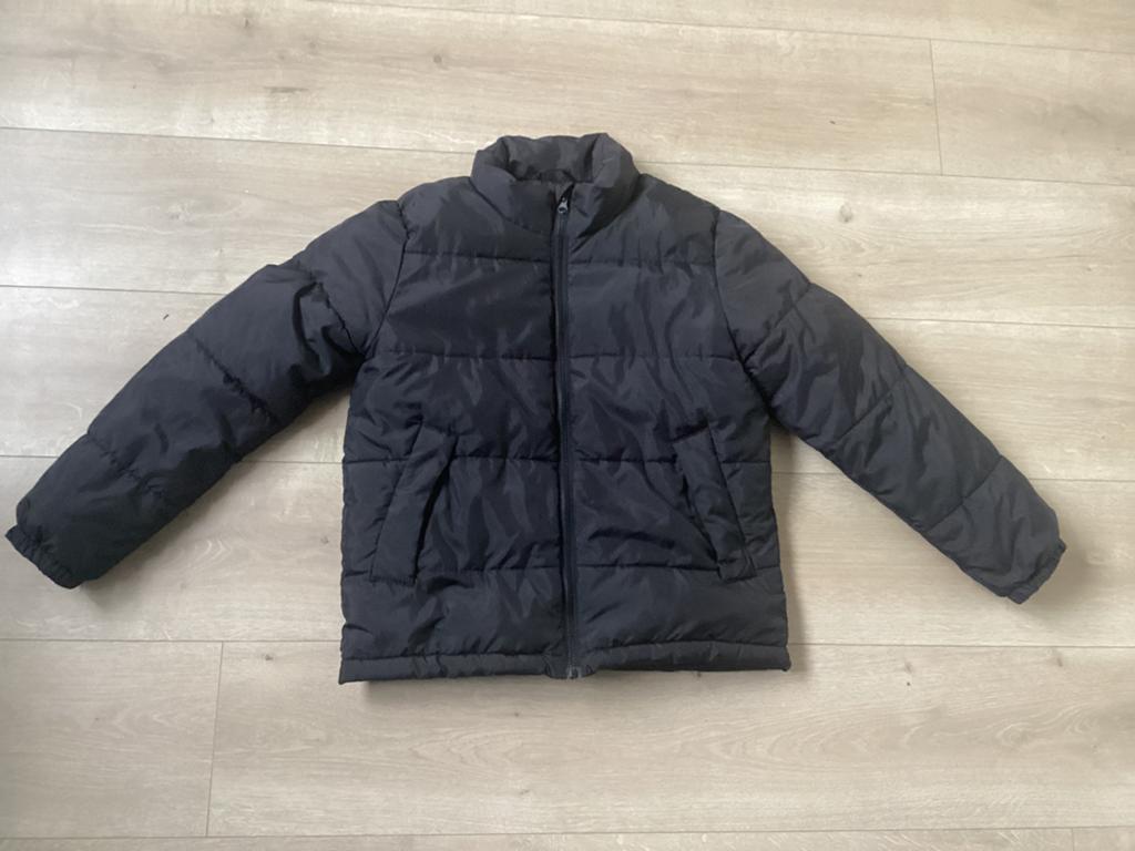 Jas winterjas zwart H&M maat 146, Ophalen of Verzenden, Zo goed als nieuw, Meisje, Jas
