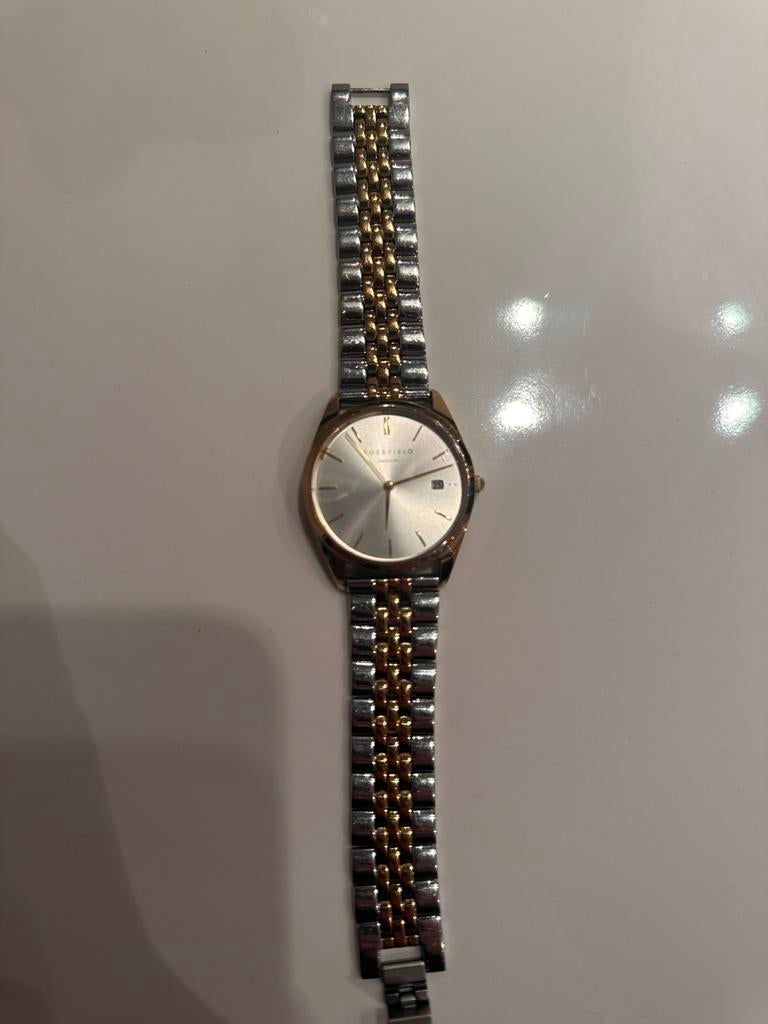 Rosefield ace bicolor horloge, Ophalen of Verzenden, Gebruikt, Staal, Overige merken