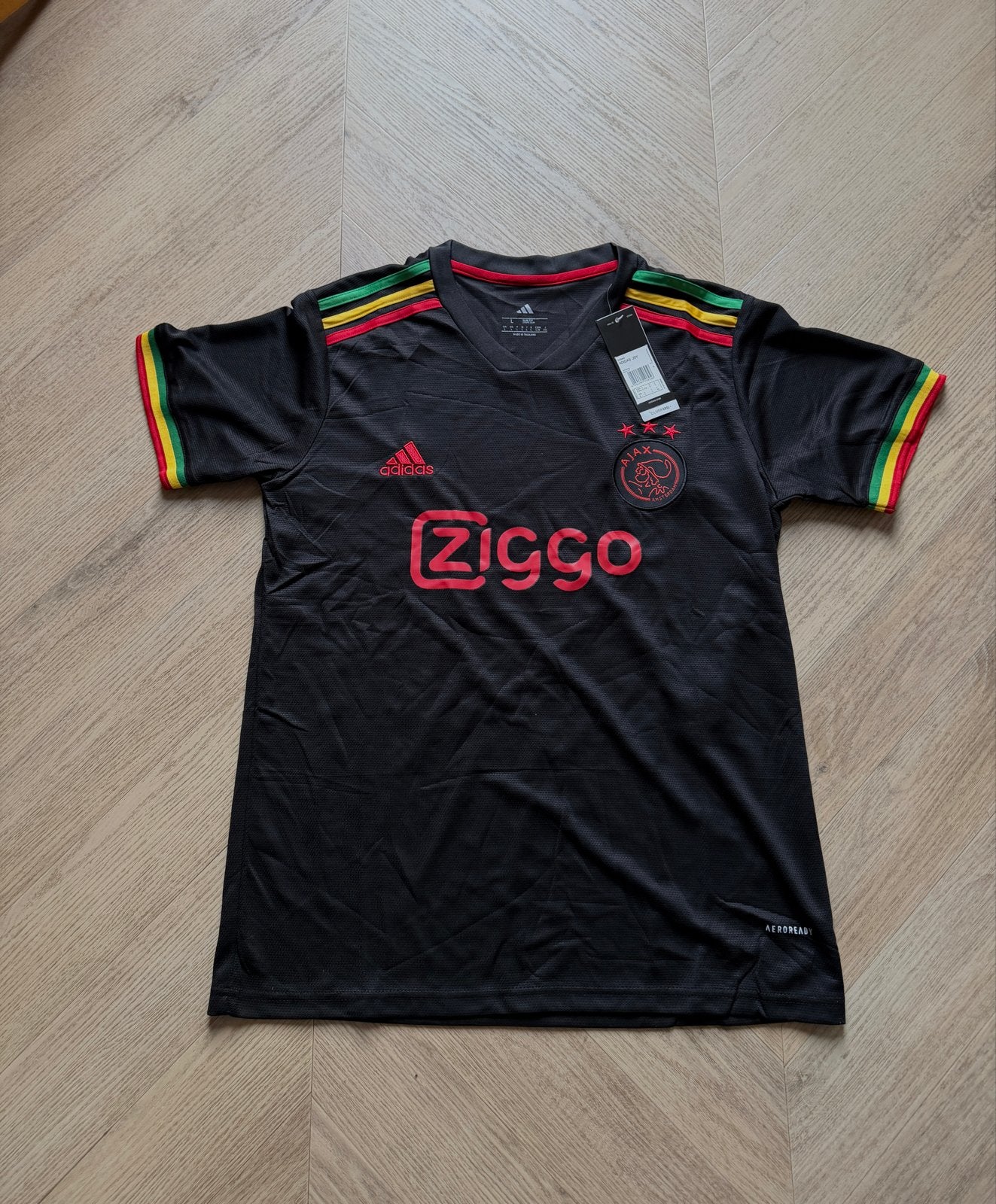 Ajax 21/22 Bob Marley shirt L, XL XXL Three Little Birds, Zwart, Nieuw, Overige maten, Ophalen of Verzenden