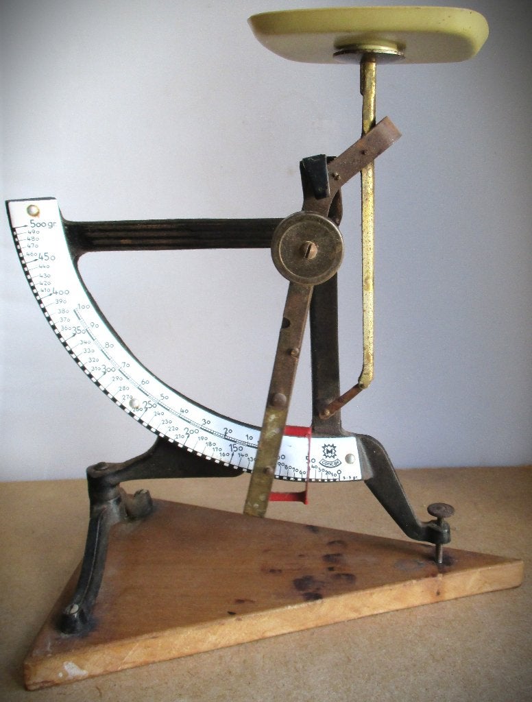 Brieven Weegschaal~Antieke brievenweegschaal tot 500 gram, Antiek en Kunst, Antiek | Kantoor en Zakelijk, Ophalen of Verzenden