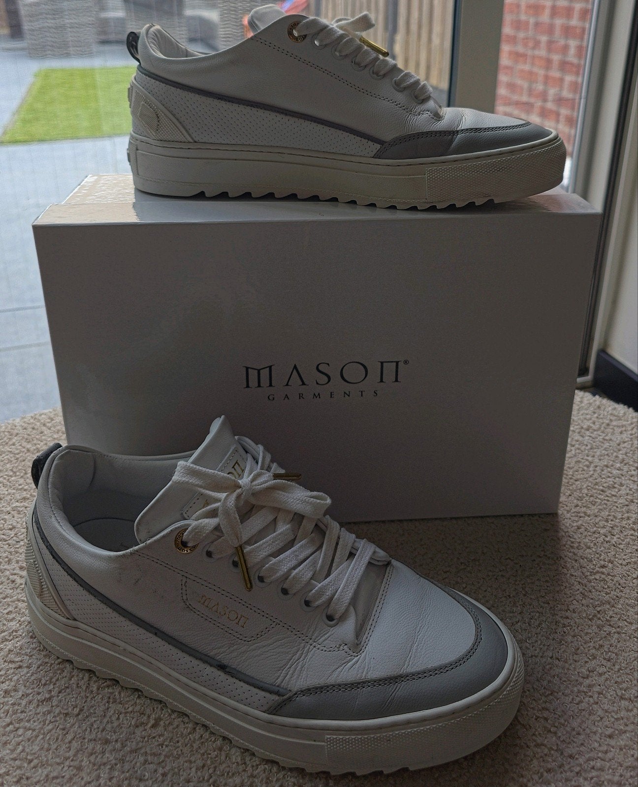 Mason Garments Torino Sneakers - Maat 42 - Wit/Grijs, Kleding | Heren, Schoenen, Verzenden, Wit, Mason Garments, Sneakers of Gympen