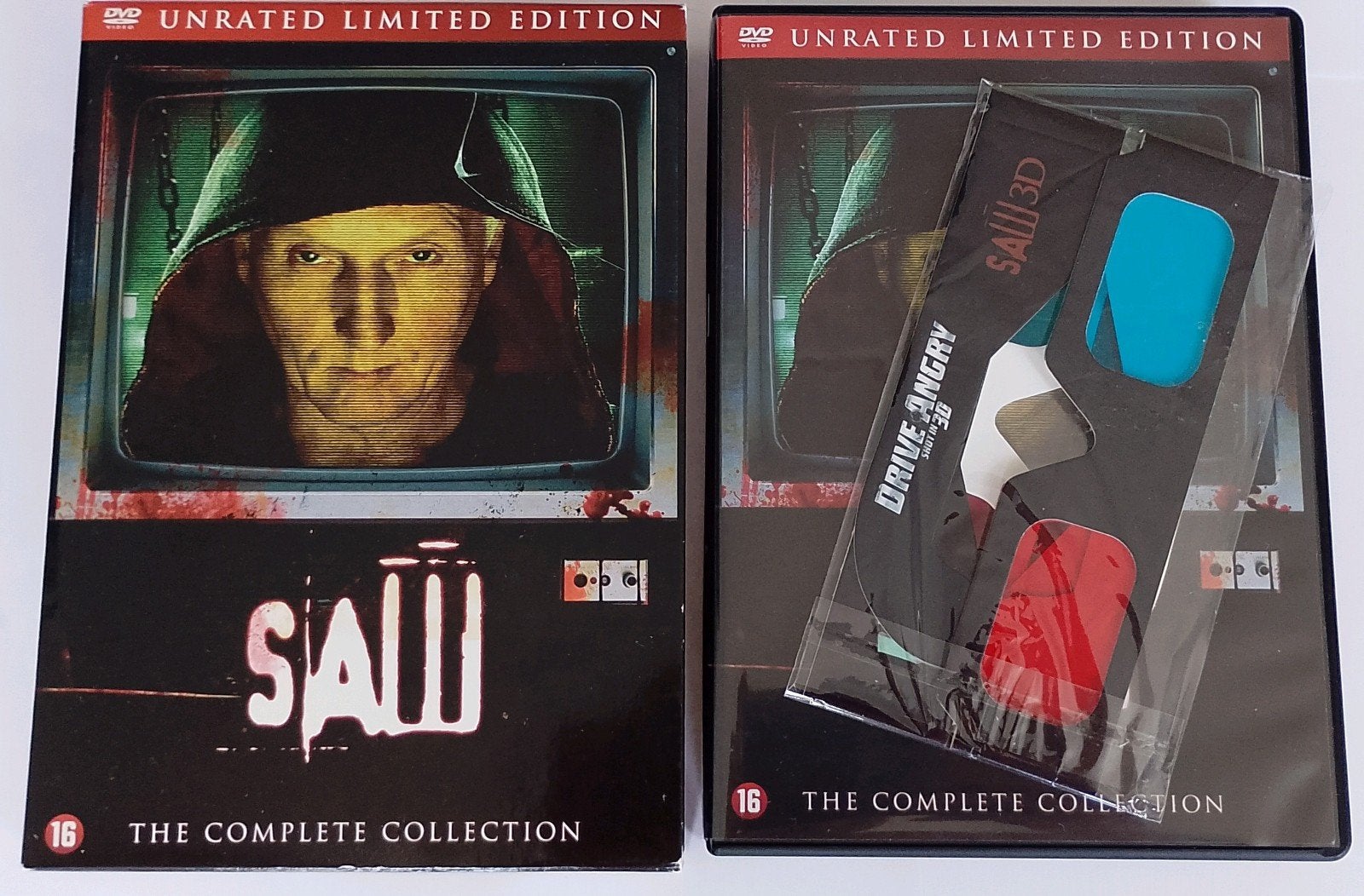 SAW 1 t/m 7  the Complete Collection (unrated) met 3D bril, Engels, Vanaf 16 jaar, Ophalen of Verzenden, Zo goed als nieuw