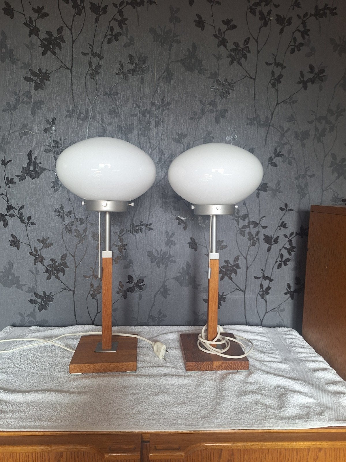Zeldzame vintage Läreda ikea tafellampen, Ophalen, Vintage, Wit, Glas