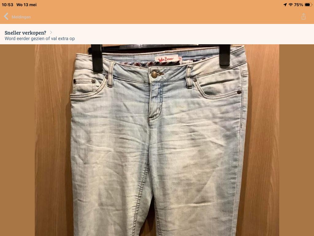 Trendy John Baner Jeans - Maat 38 - Koopje!, Kleding | Dames, Spijkerbroeken en Jeans, Verzenden, Gedragen, Blauw, W30 - W32 (confectie 38/40)